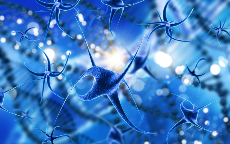 3D render of a medical background with abstract virus cells