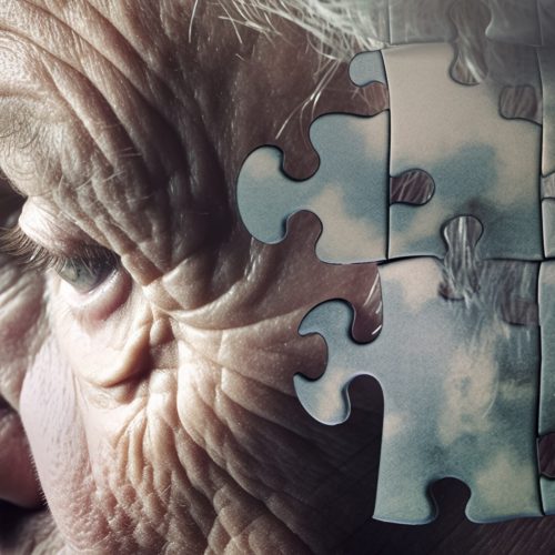 Memory loss, dementia and alzheimer concept, created with Generative AI technology