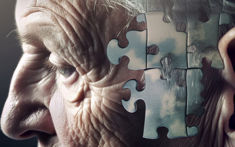 Memory loss, dementia and alzheimer concept, created with Generative AI technology